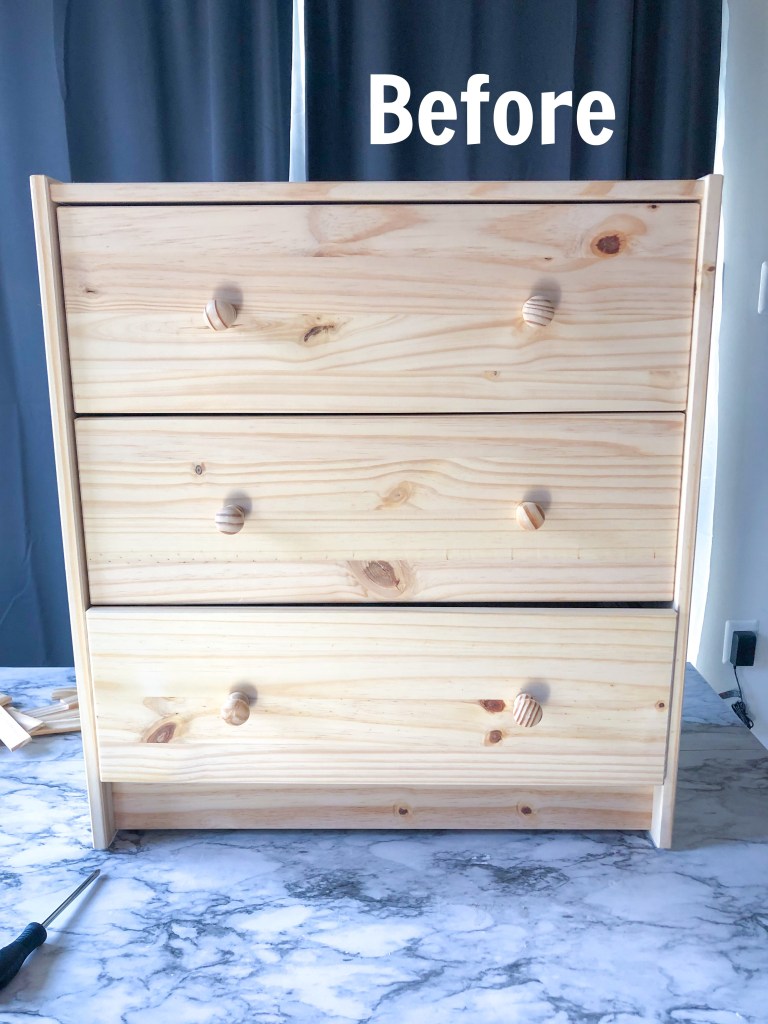 DIY IKEA RAST NIGHTSTAND TRANSFORMATION. How to transform IKEA Rast nightstands. DIY Nightstands.