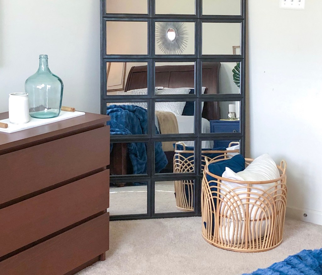 DIY Oversized Grid Floor&nbsp;Mirror